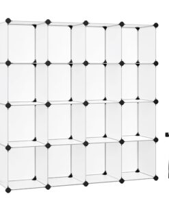 SONGMICS Schuhregal, weiss, für Schlafzimmer und Büro, großes Kotageweb Schuhregal, Raumteiler Funktion, 31 x 123 x 123