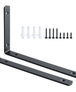 SAYAYO Multifunktionale Edelstahl Winkel für Regal, Hölzern Möbel, Schwarz, 250x150, 2 Stücke EJ5218B-2P SAYAYO Edelst