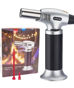 LAIWEI S400 Flambierbrenner - nachfüllbar, passend für alle Butankanister, perfekt für Küche Grillen & Desserts