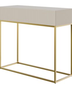 Selsey Konsolentisch Mit Schublade Für Einrichtung Zuhause | Selsey Schminktisch Veldio Mit Schublade Und Goldenen Bein