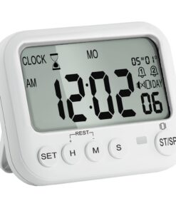 VEHHE Digitaler Küchentimer – Countdown Stoppuhr mit großem LCD, Vibration & Magnet für Küche und Home-Office