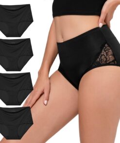INNERSY Hohe-Taille-Microfaser-Panty Damen 4er-Pack OEKO-TEX | INNERSY Microfaser-Taillenslip Damen 4er-Pack OEKO-TEX |