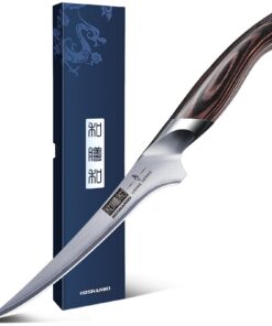 HOSHANHO Ultrascharfes Filetiermesser, 18cm, Profi-Qualität für Fisch und Ausbein,comfortabler Ergonomischer Griff | HO