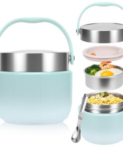 Thermobehälter für Essen mit Deckel Warmhaltebehälter für Kinder und Erwachsene Auslaufsiche Suppen und Brei 1200 ml The
