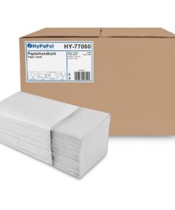 Hypafol Recycling-Papierhandtücher |000 Blatt für Spender | ZZ/V-Falz | geeignet für Toiletten, Büros und Praxen | 22,5