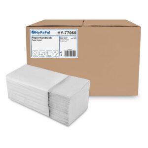 Hypafol Recycling-Papierhandtücher |000 Blatt für Spender | ZZ/V-Falz | geeignet für Toiletten, Büros und Praxen | 22,5