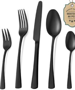 Hochwertiges Edelstahl Besteck Set Bestdinfür 12 Personen | Spülmaschinenfestes Edelstahl Besteck Set Bestdin 60 teilig