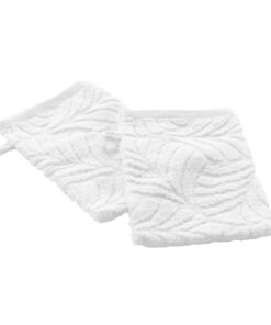 Douceur d'Intérieur Amazone Waschlappen 2er-Pack – 15 × 21 cm, Weiß, 100% Baumwolle