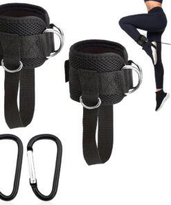 2er-Set Fitness-Fußschlaufen mit Karabiner, robust und verstellbar für Gym-Ausbilder, ideal zur Intensivierung von Übung
