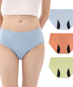 INNERSY Menstruationsunterwäsche Mädchen Stark Blutung Baumwolle 10-18 Jahre 3 Pack | INNERSY Periodenunterwäsche Baumw