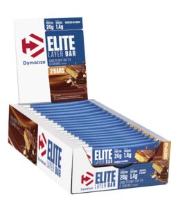 Dymatize Elite Layer Bar Peanut Butter & Caramel - Hochproteinfertiggestelltes Snack für Bodybuilder - Fitnessstudio - 1