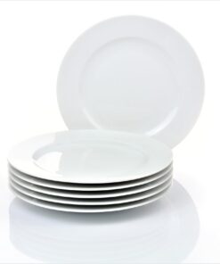 Retsch Arzberg Heike Weiss Frühstücksteller Kuchenteller 19cm Porzellan Set 6-teilig uni weiß