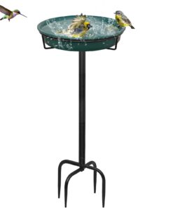 Giyiprpi 35.5in Frostsicheres Vogelbad für Winter Vogeltränke im Garten (grün) Giyiprpi Stehendes Vogelbad mit Wassers