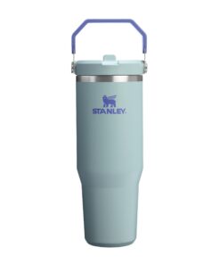 Stanley Flip Straw Tumbler 12+ Std. Kalt, Spülmaschinenfest, Wasserflasche, BPA Frei, Blue Cactus - Thermosflasche