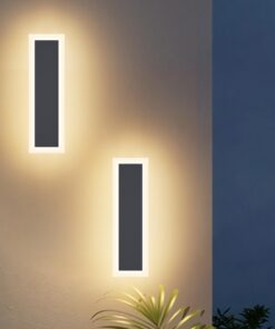 Klighten Warmweiß 3000K 30CM 10W Wandlampe für Gärten und Terasse, IP65 Moderne Anthrazit Äußere Lichtanlage