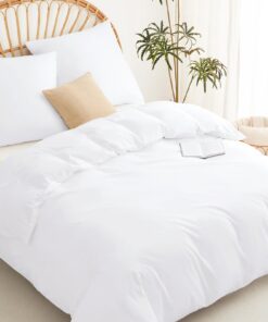 WAVVE Weißes ÖKO-TEX Bettwäscheset 220x240 für 1 Bett mit Kissenbezügen - Weich & Praktisch