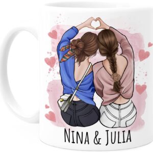 Tassenliebling® - Personalisierte Tasse mit Spruch für Beste Freundin - individuelles Geschenk - BFF - Freundschaftsgesc