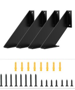 SPOROOT Schwarz 10cm Regalwinkel 90° Dreieck Unterstützung Eisen (4 Stück) für Winkelregale