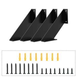 SPOROOT Schwarz 10cm Regalwinkel 90° Dreieck Unterstützung Eisen (4 Stück) für Winkelregale