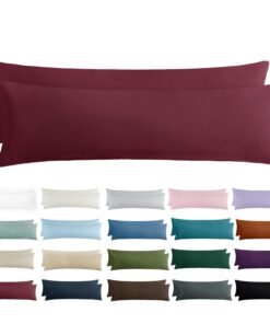 Seitenschläferkopfkissenbezug 145x40cm Rot Reißverschluss Mikrofaser Oeko-Tex Standard 100