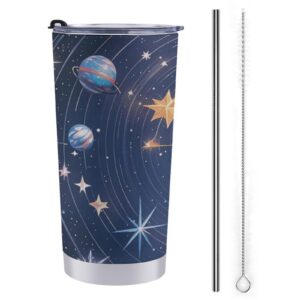 FZMTLDS Constellations Cosmic Galaxies Wasserflasche 20oz Edelstahl für Frauen und Männer Autobecher Isolierte Kaffeetas
