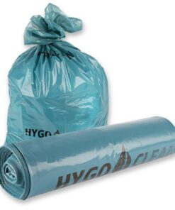 Hygoclean Müllsäcke Light 90 Stück 240 L | LDPE Rolle blau 135x115x40 cm Müllsäcke Abfallsack