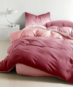 Soifox Bettwäsche 135x200 4teilig Rot - Bügelfrei & Knitterfrei für Modernezimmer Modern Deckenbezug mit Reißverschluss