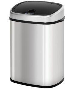 HOMCOM Müllautomatik Abfalleimer Sensor Wasserdicht Edelstahl Küche Büro Silber | HOMCOM Wasserdichter Abfalleimer Sens