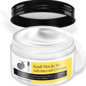 Schneckenschleim 92% Advanced Cream für trockene und empfindliche Haut - Daily Face Gel Moisturizer - certified by Amazo