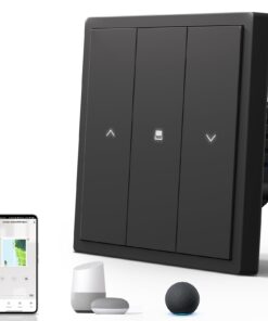 BSEED Smart Rollladenschalter Matt, Wlan Schalter mit Kontrollleuchte für Wohnzimmer | BSEED S-Serie Smart Rolladenwlan
