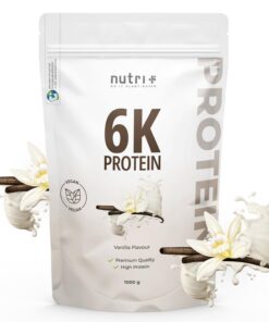 Nutri Protein Pulver Vanille 1 kg - 78% Eiweiß - Proteinshake ohne Laktose
