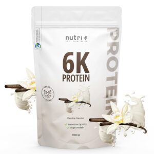 Nutri Protein Pulver Vanille 1 kg - 78% Eiweiß - Proteinshake ohne Laktose