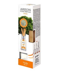 Raumduft Areon Home PARFÜM Diffusor mit Rattanstäbchen für Home & Office - Vanille Duft - 85ml