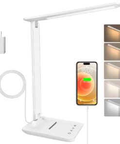 Schreibtischlampe LED Dimmbar mit Augenschutz für Kinder Schlafzimmer Büros | Desk Lamp LED Dimmbar 5 Farben 5 Helligke