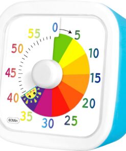 VIPNAJI Visueller Timer für Erwachsene und Kinder mit 60 Minuten Countdown und optionaler Alarm Funktion für geräuschlos