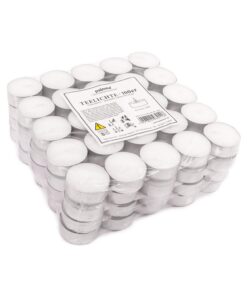 pajoma® Teelichte: Weiß, unbeduftete Brenndauer 4 Std., Dekorieren & Party
