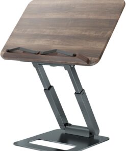Tounee Buchständer Global Recycled Standard - Höhenverstellbar & Ergonomisch für Küche und Arbeitsplatz (Grau)