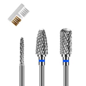GUTERTOP Fräser Bits für Gelnägel - Professionell, Schärftehaltig, 3 Stk Nagelfräser Aufsätze