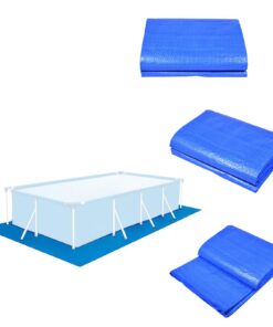 Poolunterlage Rechteckig – rutschfest, UV‑stabil & reißfest – faltbar für Aufstellpools & Whirlpools (Outdoor)