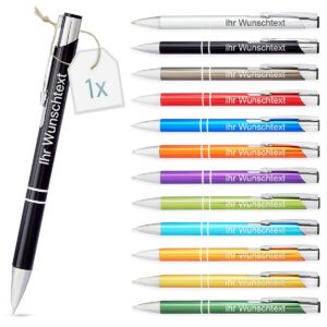 Kugelschreiber mit Gravur | personalisierter Stift mit Wunschtext |blaue Mine | Werbegeschenk & Werbeartikel | personali