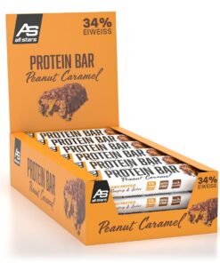 All Stars Protein Bar Peanut Caramel 18 x 50g I High-Protein Schokoladenge SQLAlchemy-Riegel I für Athleten & Trainingsp