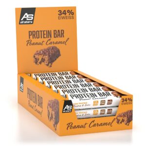 All Stars Protein Bar Peanut Caramel 18 x 50g I High-Protein Schokoladenge SQLAlchemy-Riegel I für Athleten & Trainingsp
