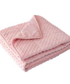 Deutsch: Gewichtsdecke Minky-Bettdecke, wendbar, weich, schwere Decke für Erwachsene, rosa (2,3 kg, 91,4 x 121,9 cm)