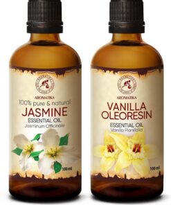 Ätherische Öle Set - Jasminöl und Vanilleöl für Diffuser und Kerzen | Seifenherstellung mit Ätherischen Ölen - Vanille