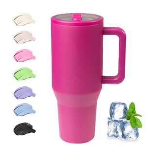 Thermo Becher mit Strohhalm und Henkel 40oz | 100% Auslaufsicher Edelstahl Isolierbecher für Toben | Spülmaschinenfest u