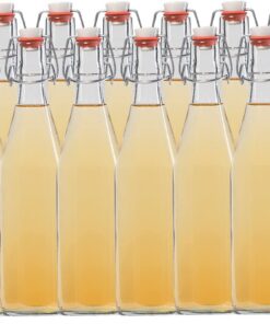 Vitrea Glasflasche Bügelverschluss 500ml 10er Set Milch Saft Ölflasche