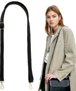 DIVINA VITAE Schwarzer Tragegurte für Taschenrestrictionen Leder Taschenrestriction 1,5 cm Schmal Verstellbar für Umhäng