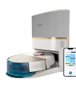 Philips Homerun Serie 7000 für Teppiche und Tierhaare 360° LiDAR Navigation Erkennung Kleiner Hindernisse (XU7100/02)