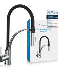 Assaranco Bächlein Küchenarmatur – 360 Grad schwenkbar – Einhand-Spültischbatterie