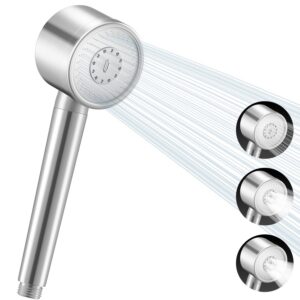 **Fadroky Hochdruck Duschkopf mit 3 Strahlarten für Wassersparendes Baden und Home Gym Fitness** | **Fadroky Edelstahl